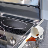 Stove Cover, Stove Guard, Stainless Steel Stove Gap Covers, Heat Resistant & Easy to Clean Stove Counter Gap Cover, Kitchen Stove Counter Gap Cover Eliminates Gap Between Counter & Appliances (2 pcs)